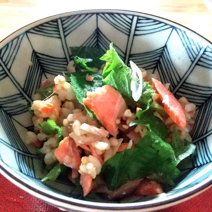 香味野菜と銀鮭の混ぜご飯